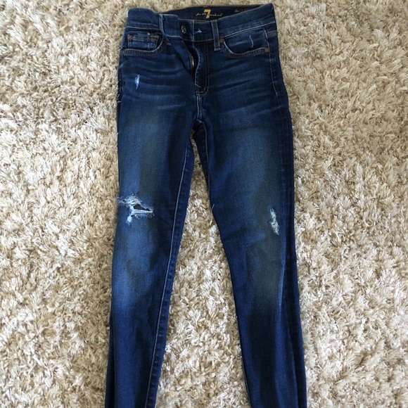 7 For All Mankind Denim - 7 The Ankle Skinny Jeans